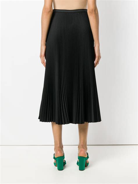 prada satin wrap skirt|prada pleated midi skirt.